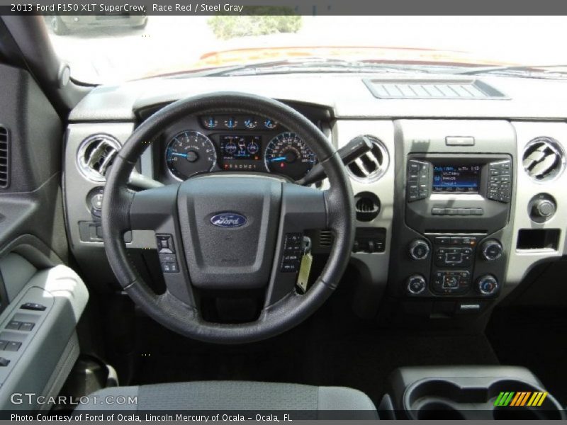 Race Red / Steel Gray 2013 Ford F150 XLT SuperCrew