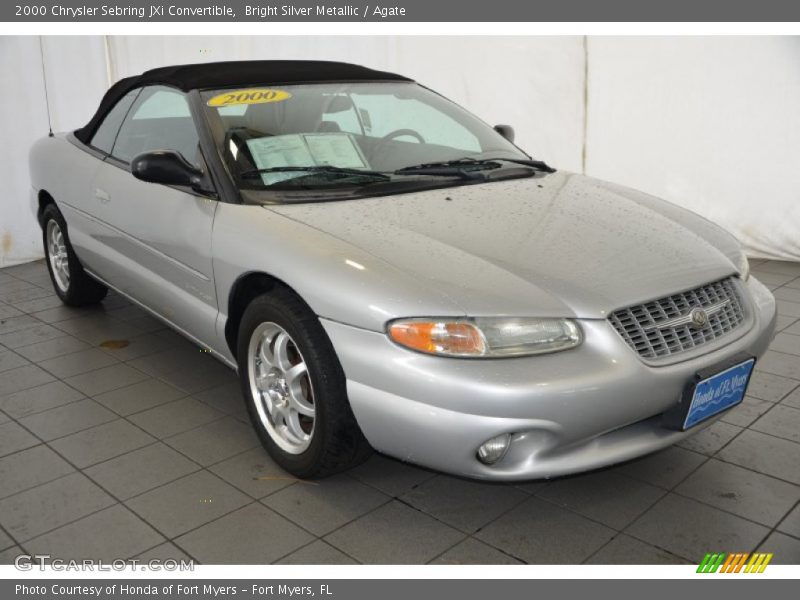 Bright Silver Metallic / Agate 2000 Chrysler Sebring JXi Convertible