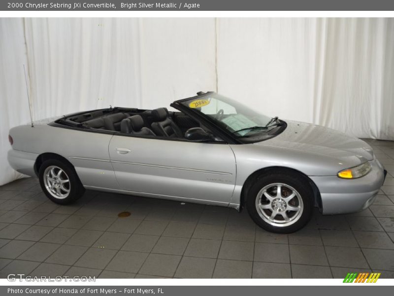 Bright Silver Metallic / Agate 2000 Chrysler Sebring JXi Convertible