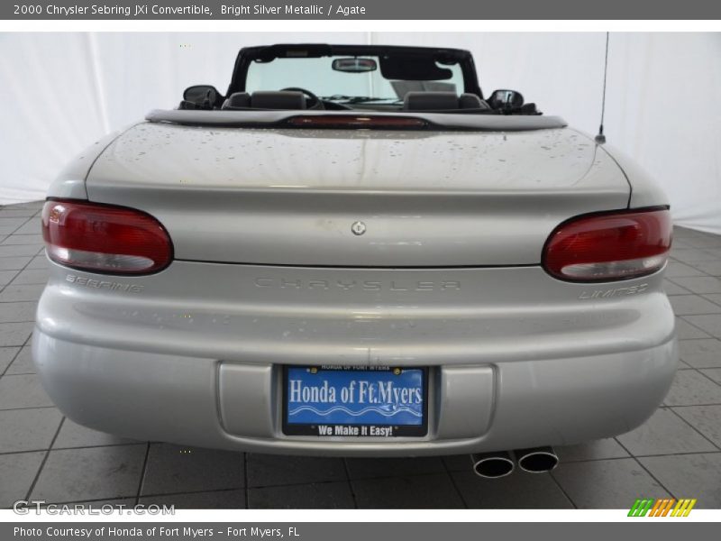 Bright Silver Metallic / Agate 2000 Chrysler Sebring JXi Convertible