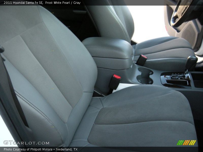Frost White Pearl / Gray 2011 Hyundai Santa Fe SE
