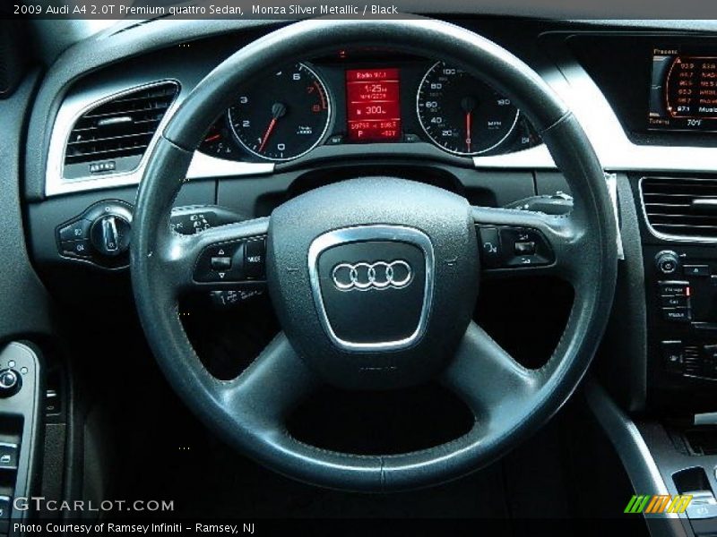 Monza Silver Metallic / Black 2009 Audi A4 2.0T Premium quattro Sedan