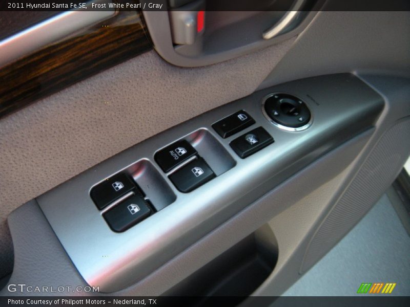 Frost White Pearl / Gray 2011 Hyundai Santa Fe SE
