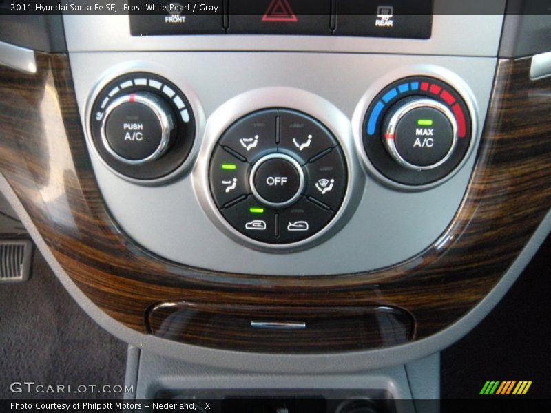 Frost White Pearl / Gray 2011 Hyundai Santa Fe SE