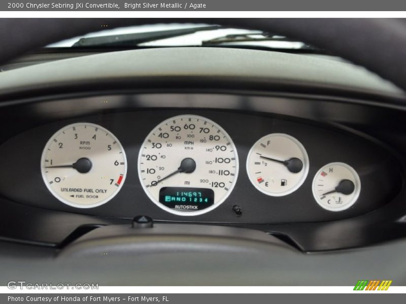 Bright Silver Metallic / Agate 2000 Chrysler Sebring JXi Convertible