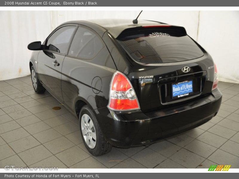 Ebony Black / Black 2008 Hyundai Accent GS Coupe