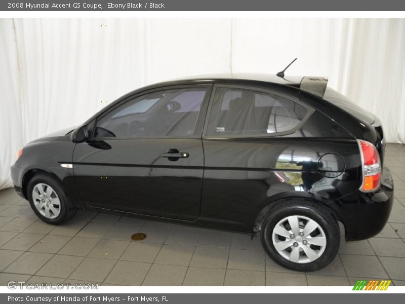 Ebony Black / Black 2008 Hyundai Accent GS Coupe