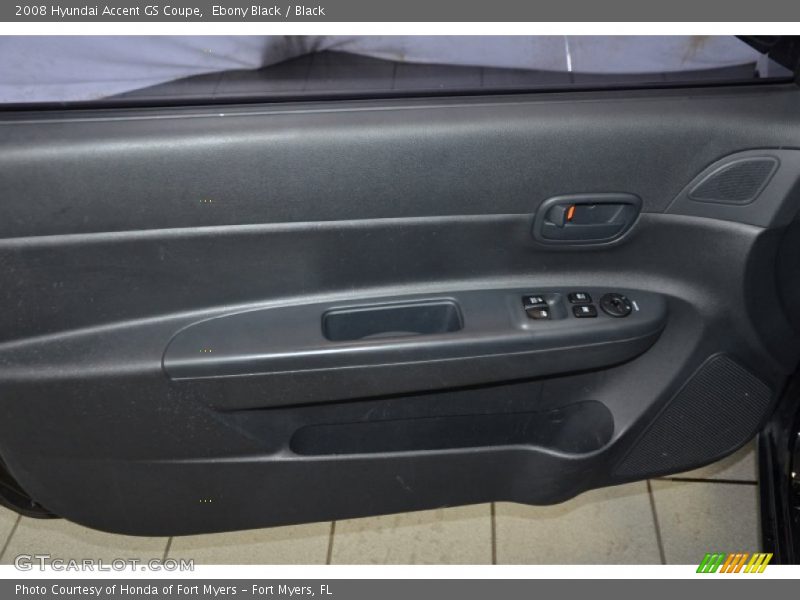 Ebony Black / Black 2008 Hyundai Accent GS Coupe