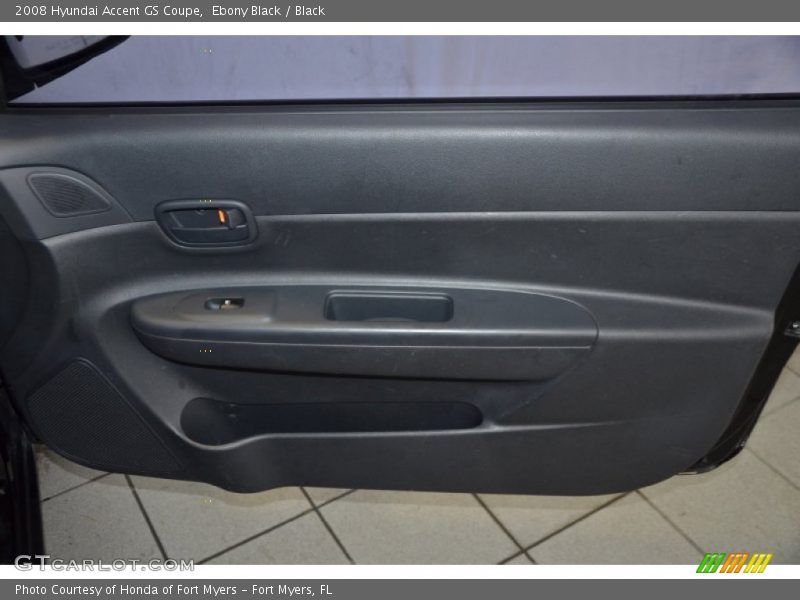 Ebony Black / Black 2008 Hyundai Accent GS Coupe