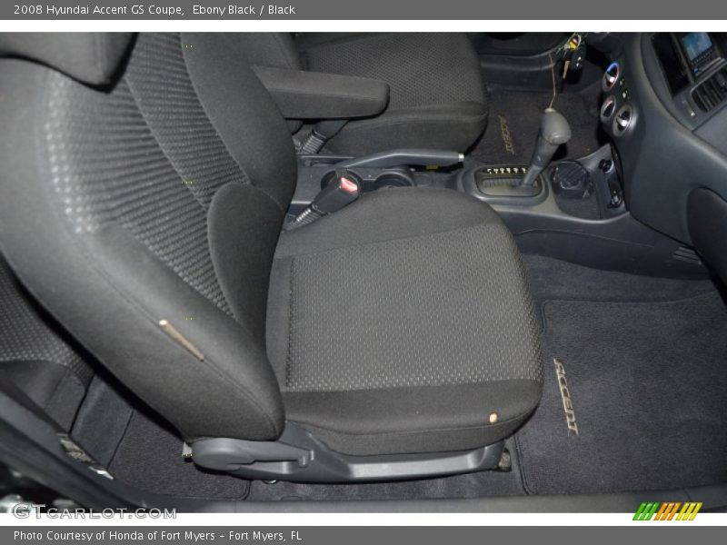Ebony Black / Black 2008 Hyundai Accent GS Coupe