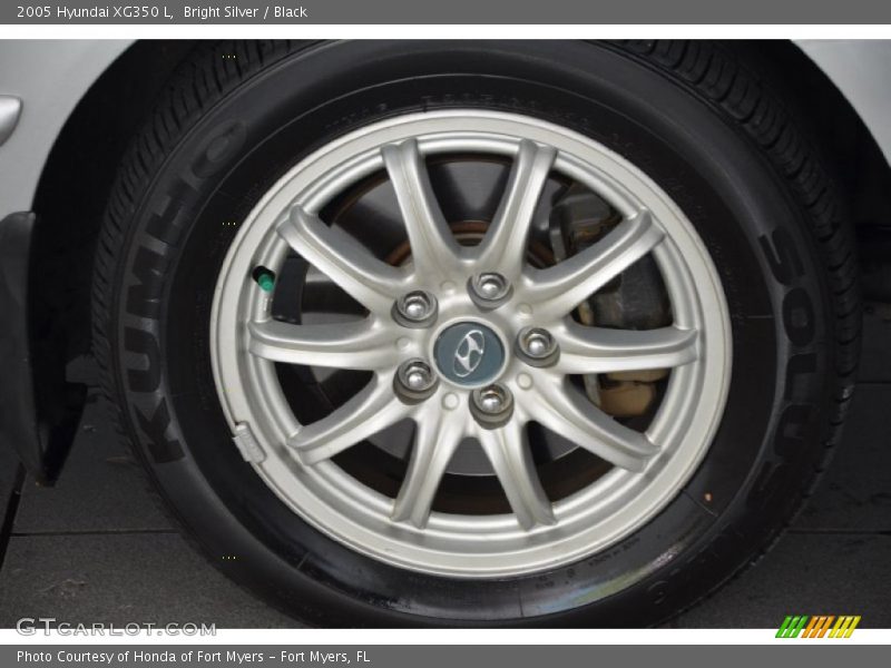 Bright Silver / Black 2005 Hyundai XG350 L