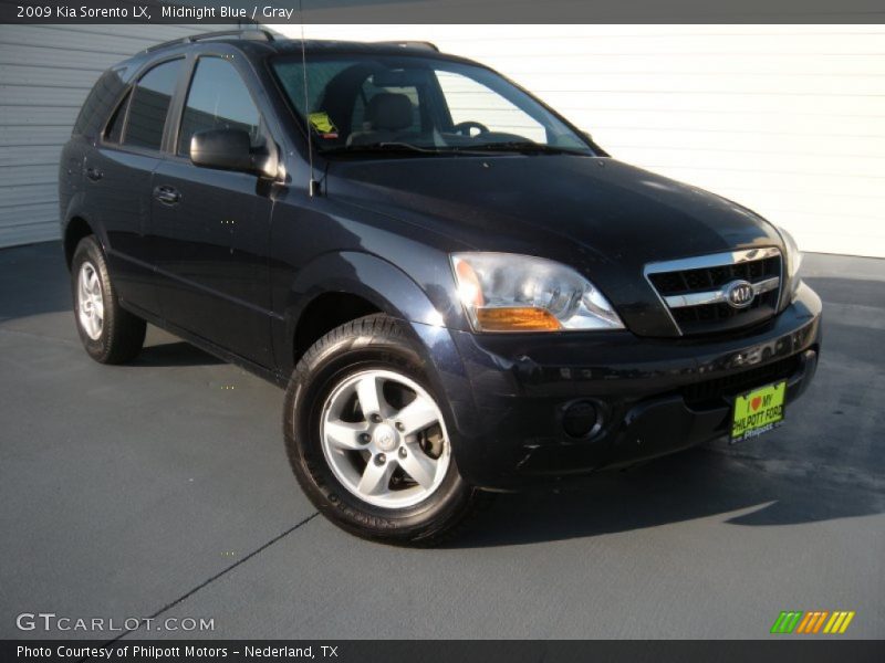 Midnight Blue / Gray 2009 Kia Sorento LX