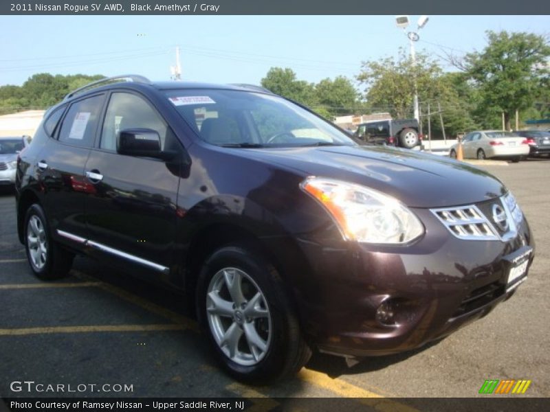 Black Amethyst / Gray 2011 Nissan Rogue SV AWD