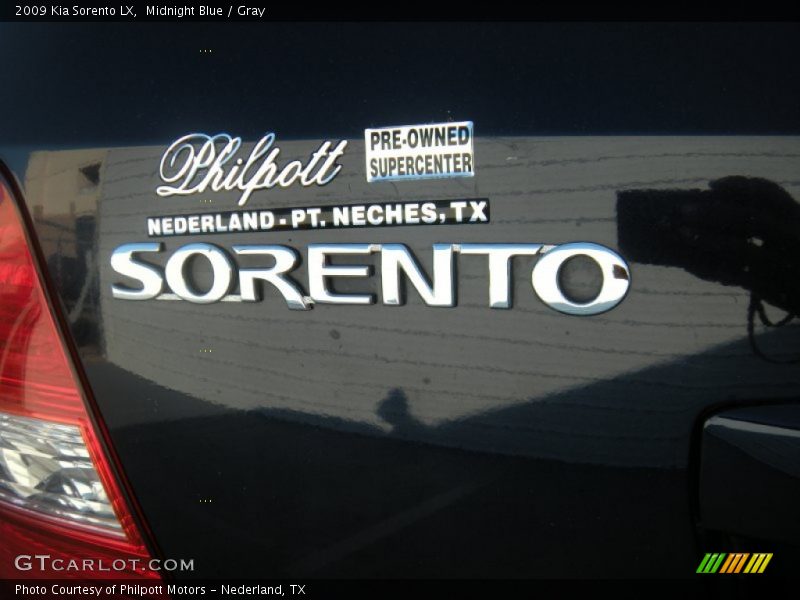 Midnight Blue / Gray 2009 Kia Sorento LX