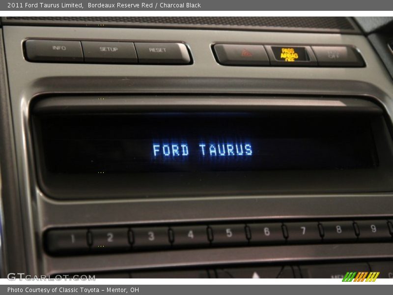 Bordeaux Reserve Red / Charcoal Black 2011 Ford Taurus Limited