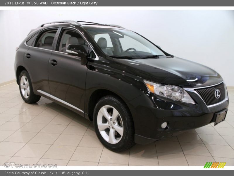 Obsidian Black / Light Gray 2011 Lexus RX 350 AWD