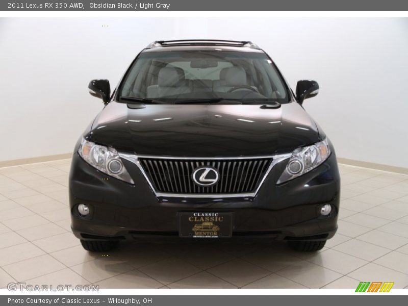 Obsidian Black / Light Gray 2011 Lexus RX 350 AWD