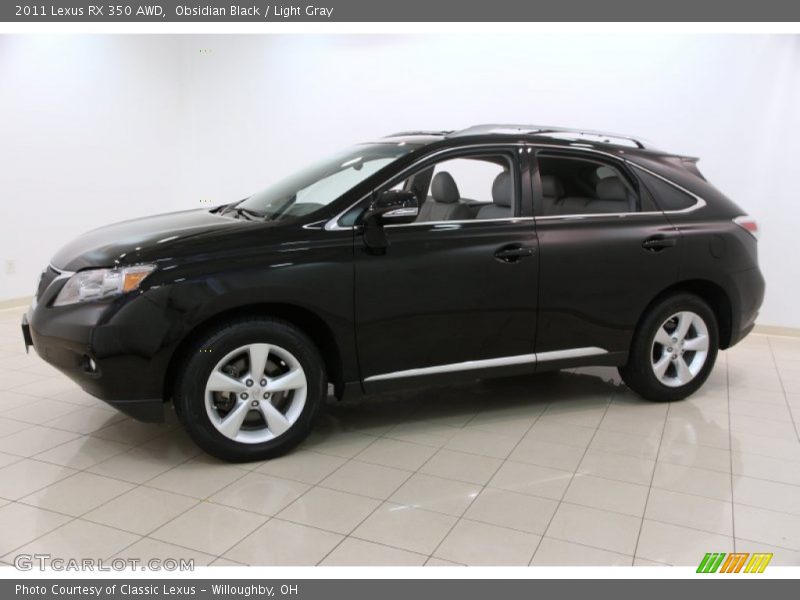Obsidian Black / Light Gray 2011 Lexus RX 350 AWD
