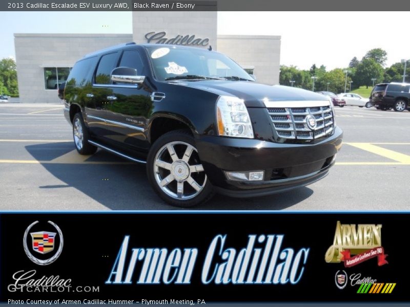 Black Raven / Ebony 2013 Cadillac Escalade ESV Luxury AWD