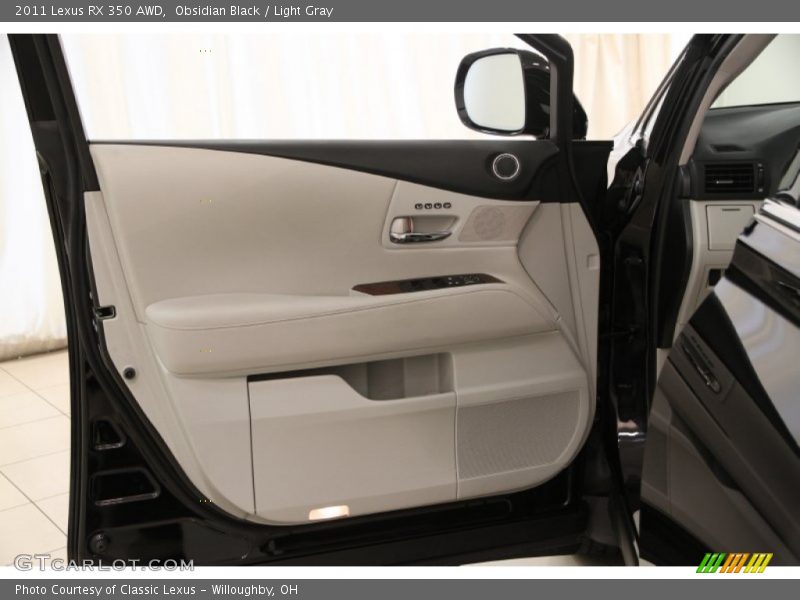 Obsidian Black / Light Gray 2011 Lexus RX 350 AWD
