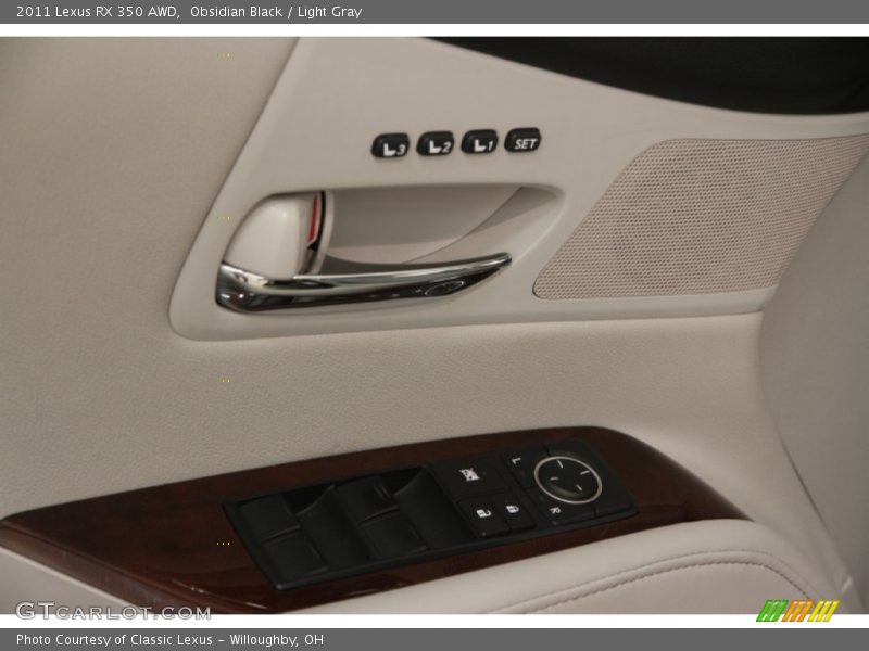 Obsidian Black / Light Gray 2011 Lexus RX 350 AWD