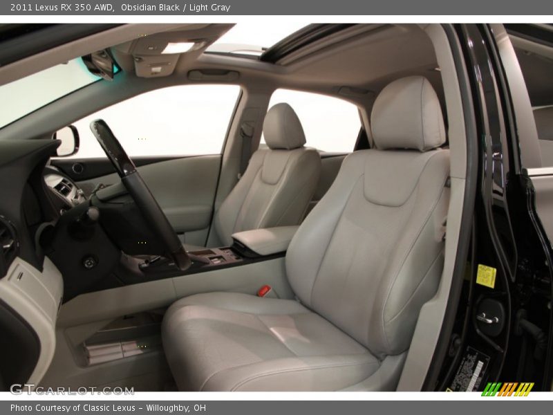 Obsidian Black / Light Gray 2011 Lexus RX 350 AWD