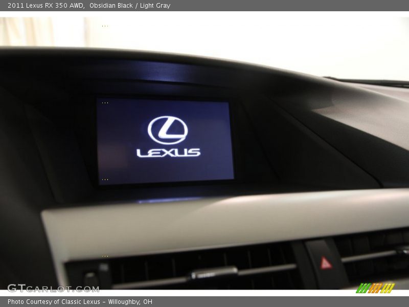 Obsidian Black / Light Gray 2011 Lexus RX 350 AWD
