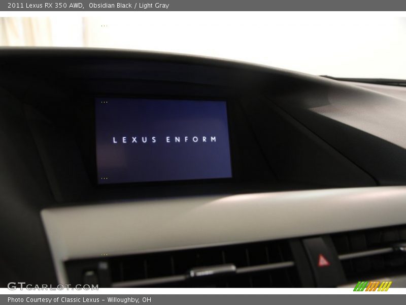 Obsidian Black / Light Gray 2011 Lexus RX 350 AWD