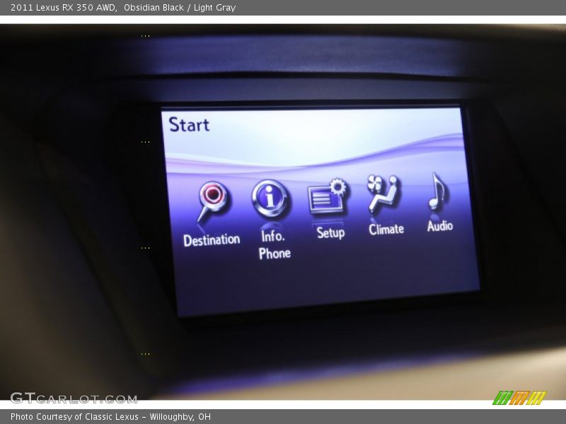 Obsidian Black / Light Gray 2011 Lexus RX 350 AWD