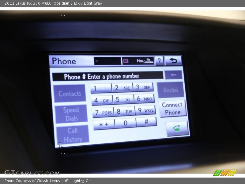Obsidian Black / Light Gray 2011 Lexus RX 350 AWD
