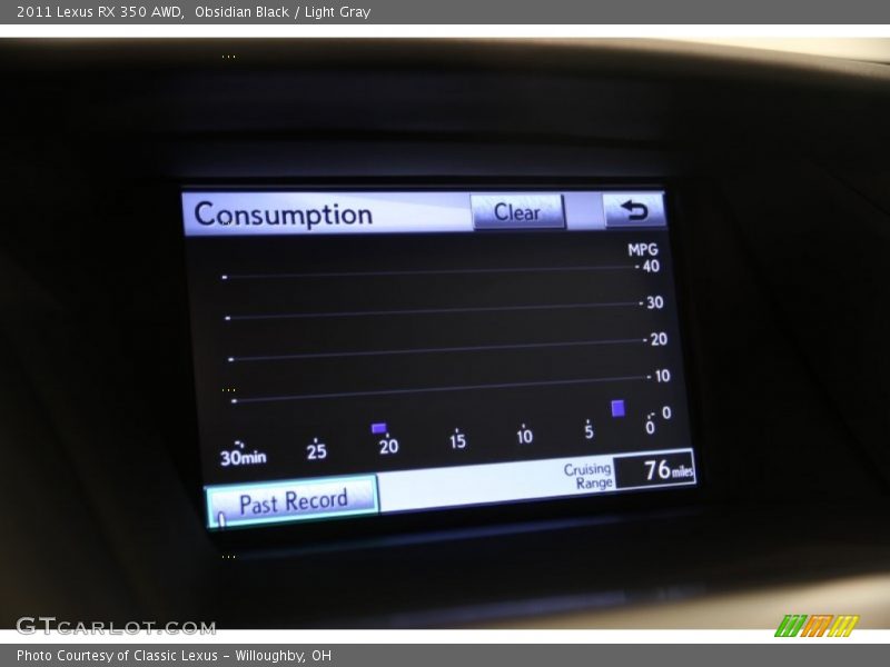 Obsidian Black / Light Gray 2011 Lexus RX 350 AWD