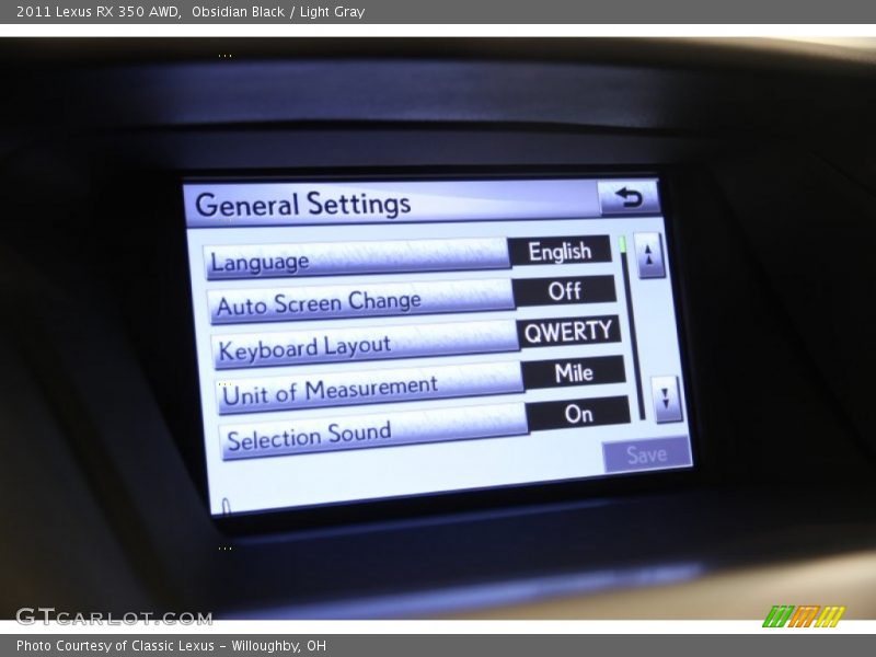 Obsidian Black / Light Gray 2011 Lexus RX 350 AWD