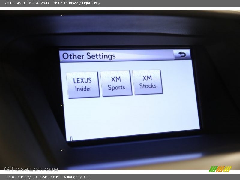 Obsidian Black / Light Gray 2011 Lexus RX 350 AWD