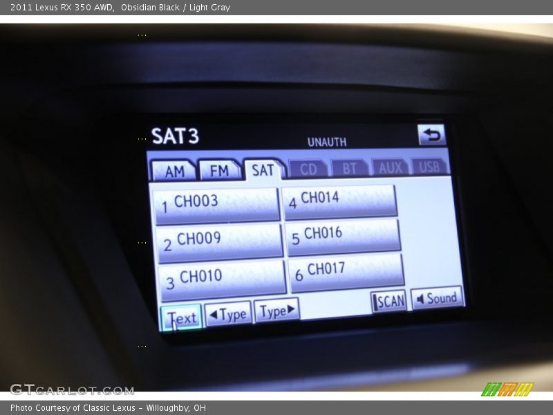 Obsidian Black / Light Gray 2011 Lexus RX 350 AWD