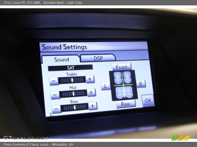 Obsidian Black / Light Gray 2011 Lexus RX 350 AWD