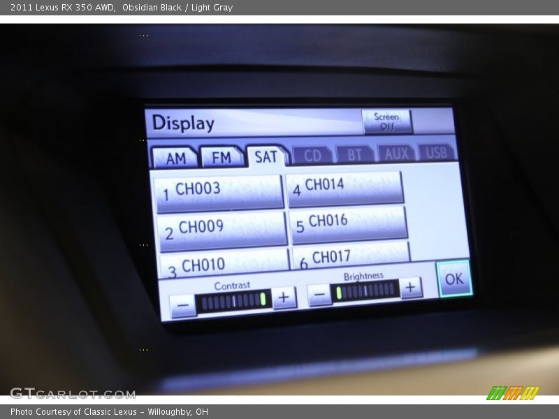 Obsidian Black / Light Gray 2011 Lexus RX 350 AWD