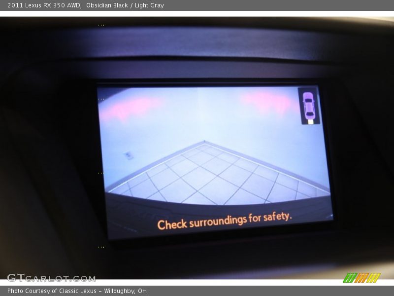 Obsidian Black / Light Gray 2011 Lexus RX 350 AWD