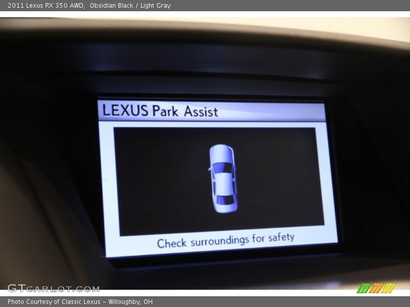 Obsidian Black / Light Gray 2011 Lexus RX 350 AWD