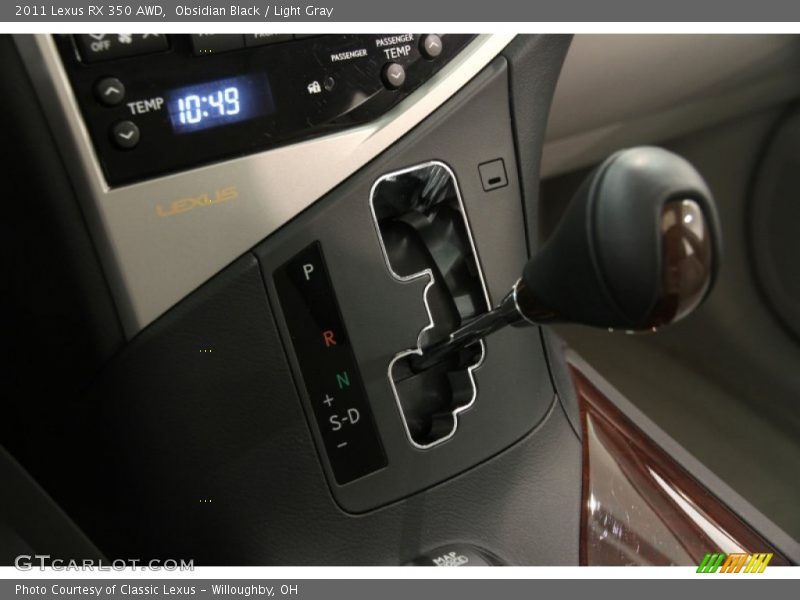 Obsidian Black / Light Gray 2011 Lexus RX 350 AWD