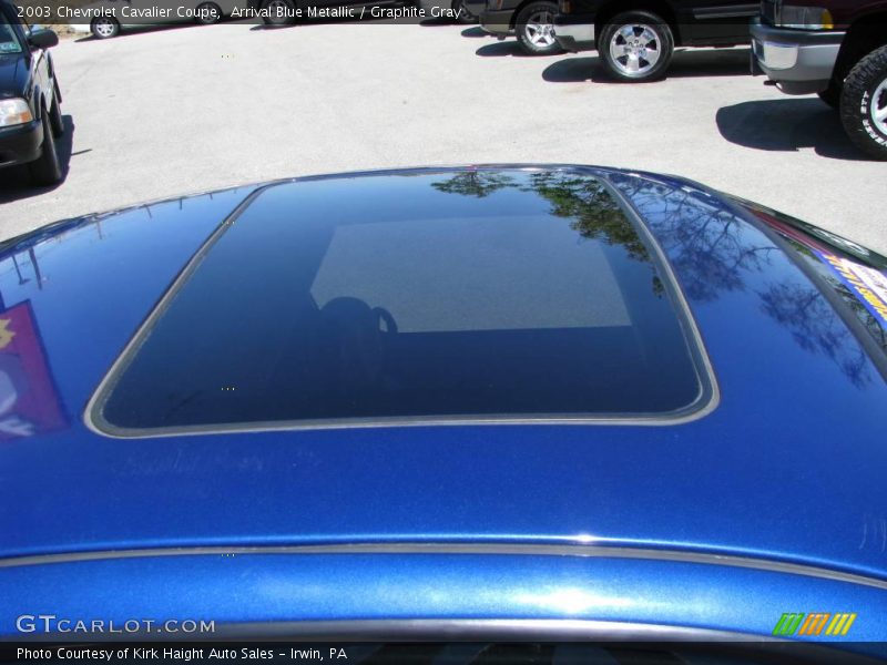 Arrival Blue Metallic / Graphite Gray 2003 Chevrolet Cavalier Coupe