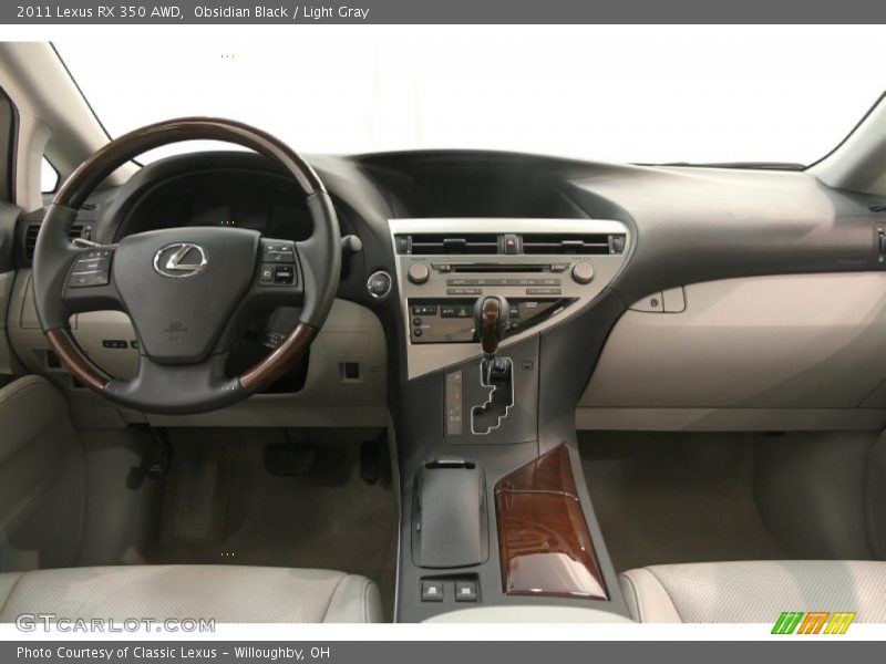 Obsidian Black / Light Gray 2011 Lexus RX 350 AWD