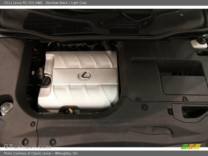 Obsidian Black / Light Gray 2011 Lexus RX 350 AWD