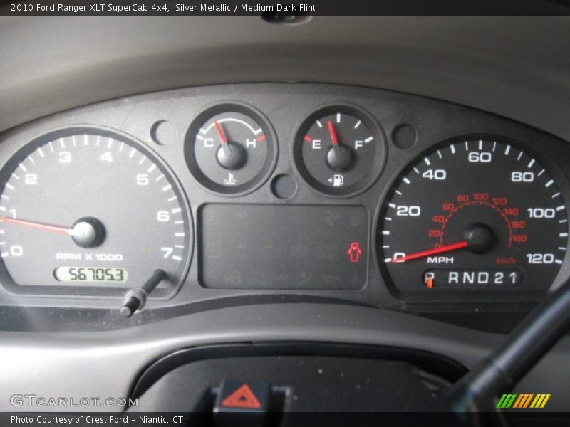 Silver Metallic / Medium Dark Flint 2010 Ford Ranger XLT SuperCab 4x4
