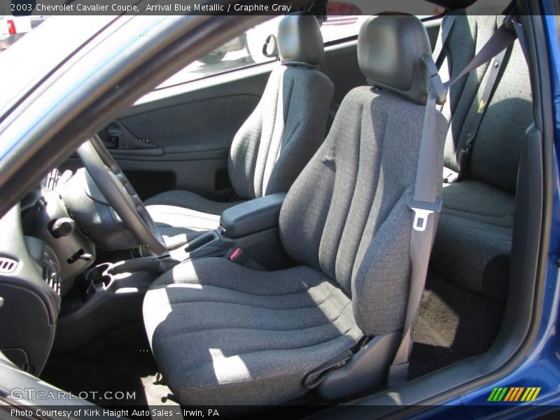 Arrival Blue Metallic / Graphite Gray 2003 Chevrolet Cavalier Coupe