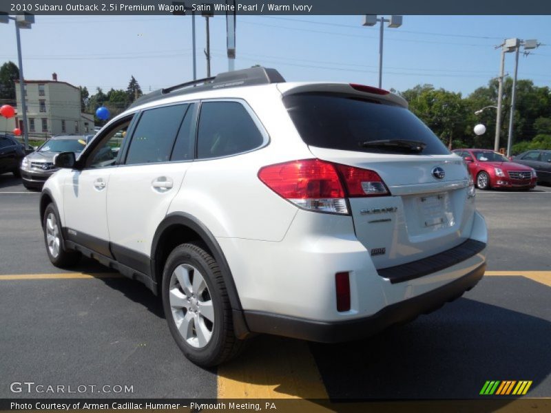 Satin White Pearl / Warm Ivory 2010 Subaru Outback 2.5i Premium Wagon