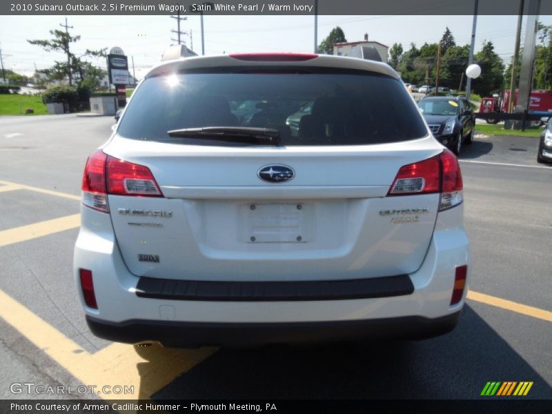 Satin White Pearl / Warm Ivory 2010 Subaru Outback 2.5i Premium Wagon
