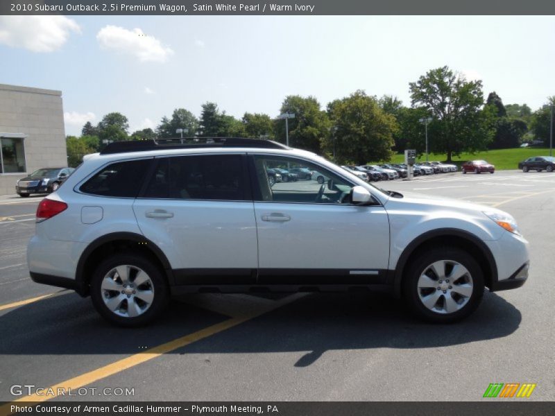 Satin White Pearl / Warm Ivory 2010 Subaru Outback 2.5i Premium Wagon