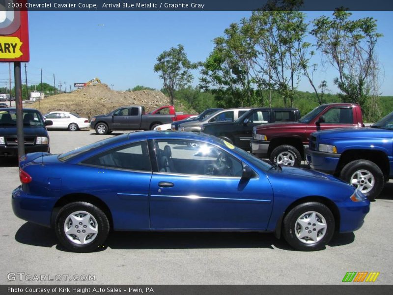 Arrival Blue Metallic / Graphite Gray 2003 Chevrolet Cavalier Coupe