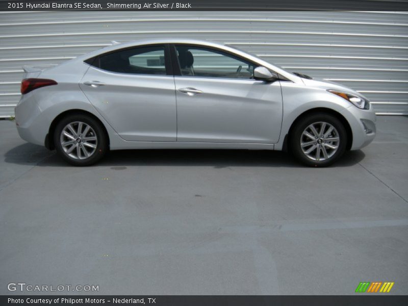 Shimmering Air Silver / Black 2015 Hyundai Elantra SE Sedan