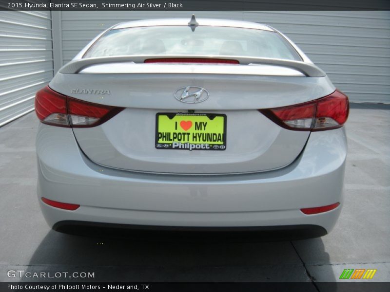 Shimmering Air Silver / Black 2015 Hyundai Elantra SE Sedan